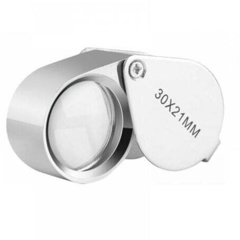 Loupe de bijoutier - Loupe 30 x 21 mm - Loupe de poche 10x - Verre pliable - Loupe de botaniste 1 pièce
