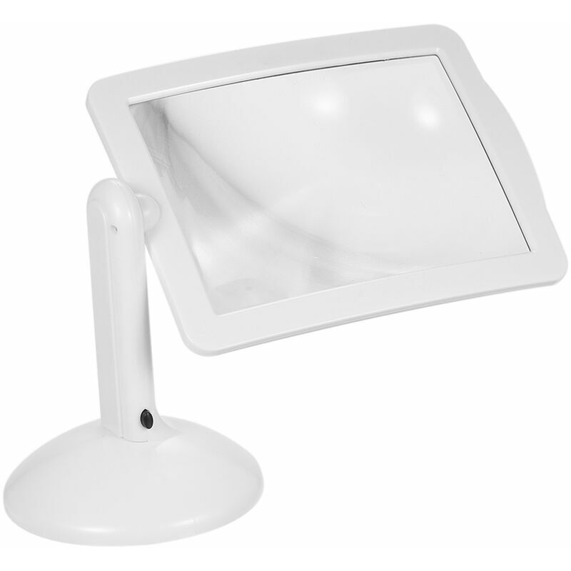 Linghhang - Loupe de bureau à grossissement 3 fois, grand écran avec lumière led, rotation à 360 degrés