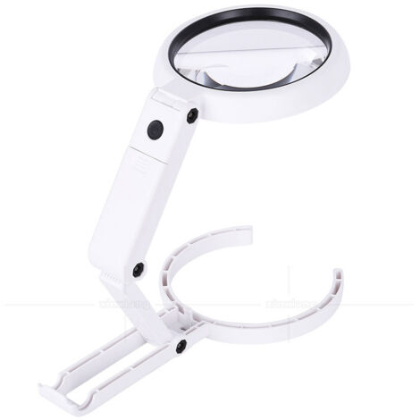 Loupe de bureau pliable à 8led, 90mm, prise USB pour lire et réparer les circuits imprimés 10 fois