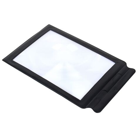 Loupe de lecture A4 entièrement page, verre grossissant 3x pour livres, lentille PVC