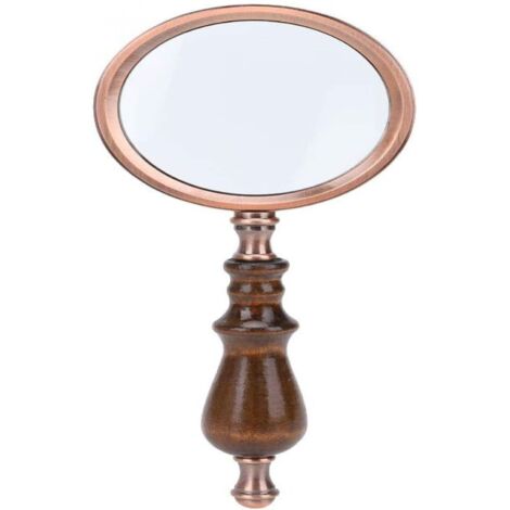 Loupe De Lecture - Lentille Verre Optique 10X - Poignée Bois Amovible - Alliage Zinc Cuivre - Pour Bijoux Peinture Artisanat Réparation Précise - 1 Pièce