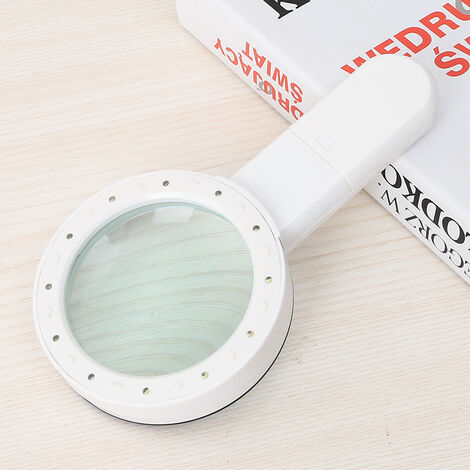 Loupe de Lecture Loupe 30X Loupe Lumineuse avec 12 LED Haute Puissance Loupe Grossissante Loupe Liseuse pour Les Seniors, Horloger, Passe-temps, Artisanat, Monnaies, Timbres