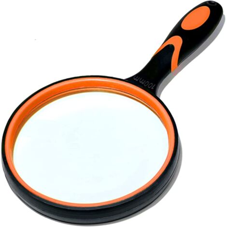 Loupe de lecture portable 100 mm, grossissement 10x.