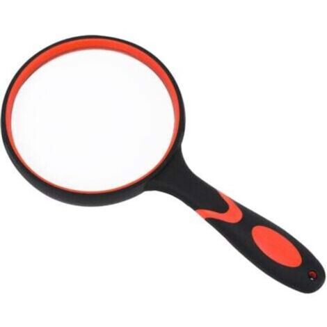 Loupe de lecture portable 5x, adaptée aux personnes âgées et aux enfants – Loupe en verre véritable de 100 mm (4 pouces), adaptée à la lecture de livres, de journaux, à l'observation d'insectes, etc.,