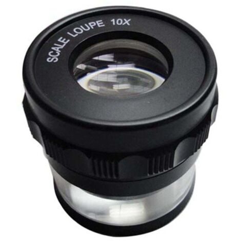 Loupe de Mesure 10X avec Support et Échelle de Précision