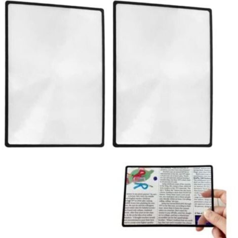Loupe de page Fresnel PVC souple 11.8x18 cm 3x (300%) grossissement pour livres et personnes agées