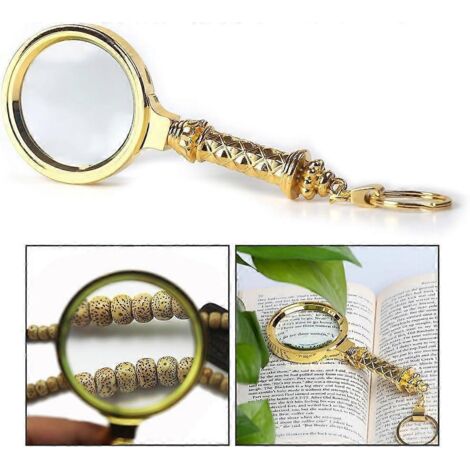 Loupe de poche à grossissement 10X, loupe métallique de 60 mm pour la lecture, l'inspection et les travaux manuels