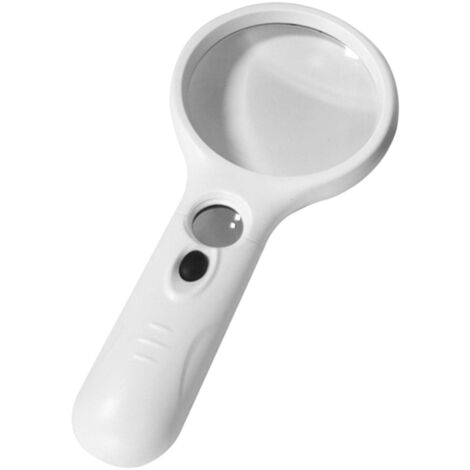 Loupe de poche avec éclairage LED à 3 niveaux, grossissement 3x et 45x, pour l'examen de bijoux et de montres.