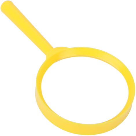 Loupe de poche jaune pour enfants, idéale pour la lecture et l'étude, avec poignée en plastique durable