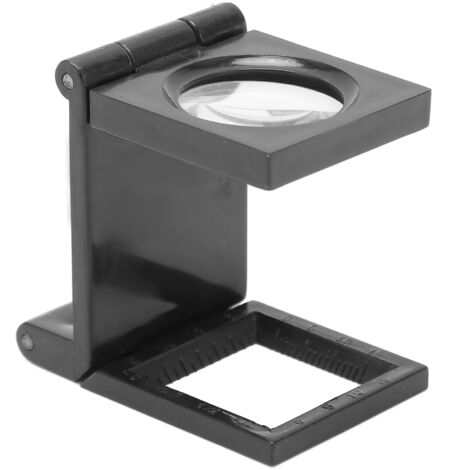 Loupe de poche pliable 10X avec lentille en verre optique, idéale pour la lecture des seniors et l'inspection détaillée.