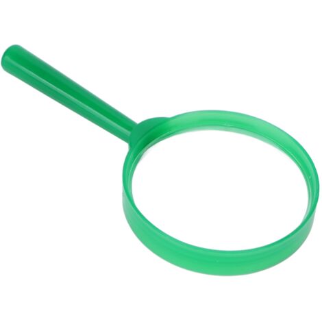Loupe de poche portable avec manche en plastique pour enfants et étudiants - Vert