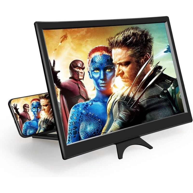 Loupe d'écran incurvée L6, amplificateur d'écran de téléphone portable, loupe de téléphone portable haute définition de 12 pouces, support de