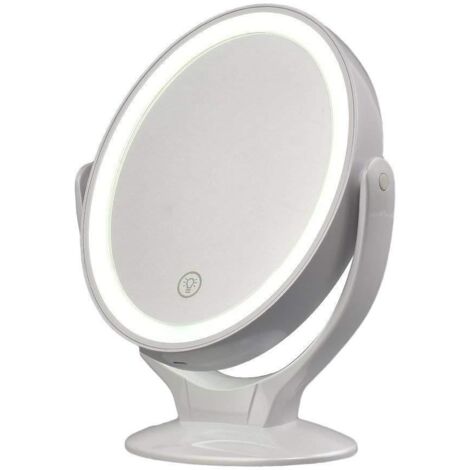 Loupe double face, miroir cosmétique avec éclairage LED 170 