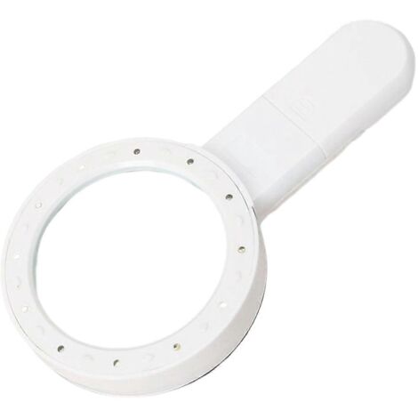 Loupe éclairante 30X à double lentille en verre