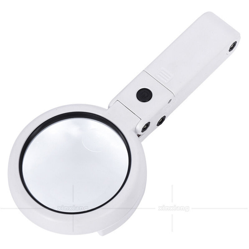 Loupe Eclairante, Loupe à Main sur Pied 5X 11X avec lumière 8 LED, Lampe Loupe à intensité Variable