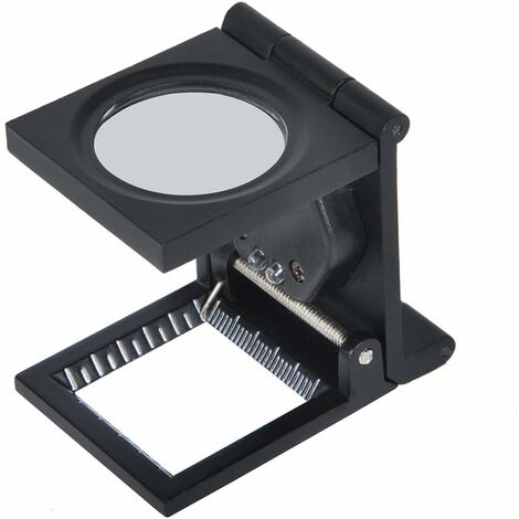 Loupe en Tissu avec Loupe Pliante à Lentille 10X LED avec Support pour la Lecture, Réparation de Bijoutier, Passe-Temps, Artisanat, Soudure, Travaux de Couture