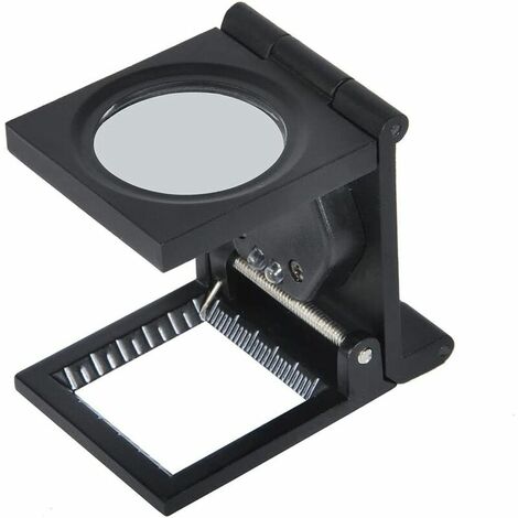 Loupe en Tissu avec Loupe Pliante à Lentille 10X LED avec Support pour la Lecture, Réparation de Bijoutier, Passe-Temps, Artisanat, Soudure, Travaux de Couture, kueatily