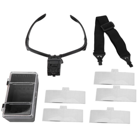 Loupe frontale à LED avec 5 lentilles pour extensions de cils, tatouage et travaux de précision