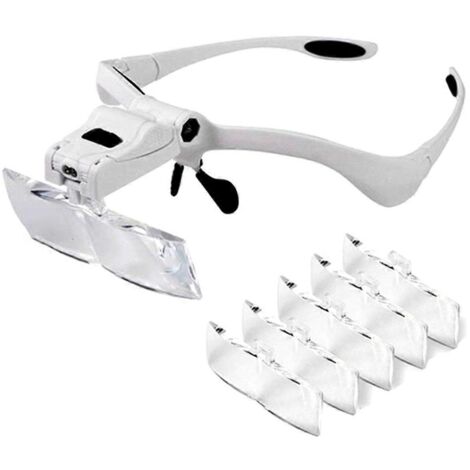 Loupe frontale éclairée par LED avec 5 lentilles interchangeables