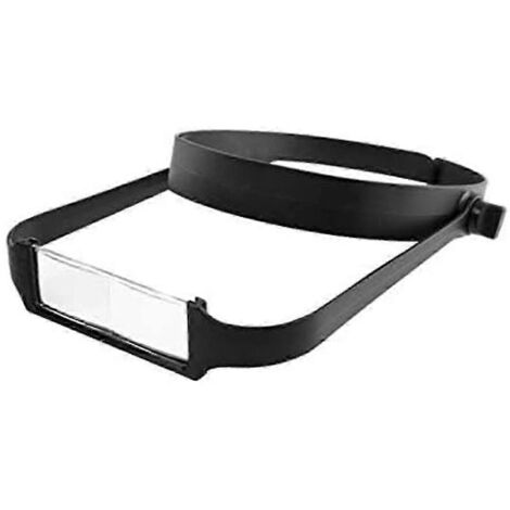 Loupe frontale fine à 4 lentilles, réparation assistée des lunettes de lecture montées sur la tête, noire