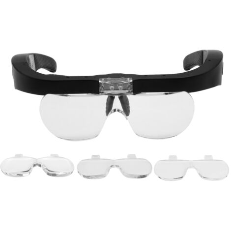 Loupe frontale grossissante 5X, éclairage LED, lentilles multiples, pour bijoux, bricolage, réparation horloges, appareils électroniques