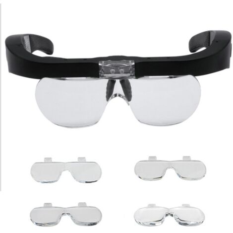 Loupe Frontale Lumineuse 1.5X à 5X avec Éclairage LED Rechargeable USB, Grossissement pour Travail de Précision