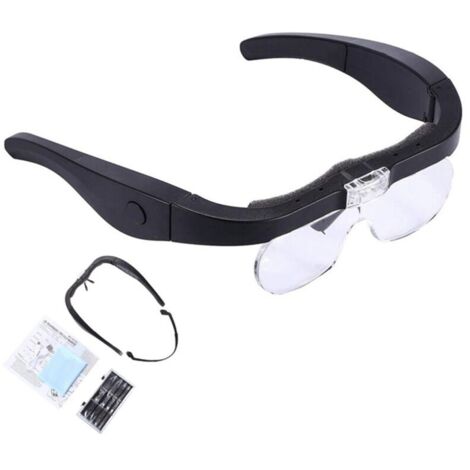 Loupe Frontale Rechargeable Pour Lecture Loisirs Avec 2 Lumières LED Lentilles