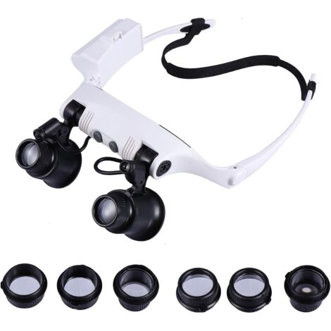 Loupe Frontale Serrage - tête Lumière LED - 4 Puissances - Lentilles