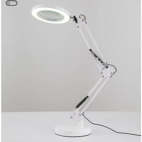 Loupe grossissante 30x avec lumière, 3 modes de couleur, 10 niveaux de luminosité réglables, lampe de bureau avec loupe [pl]