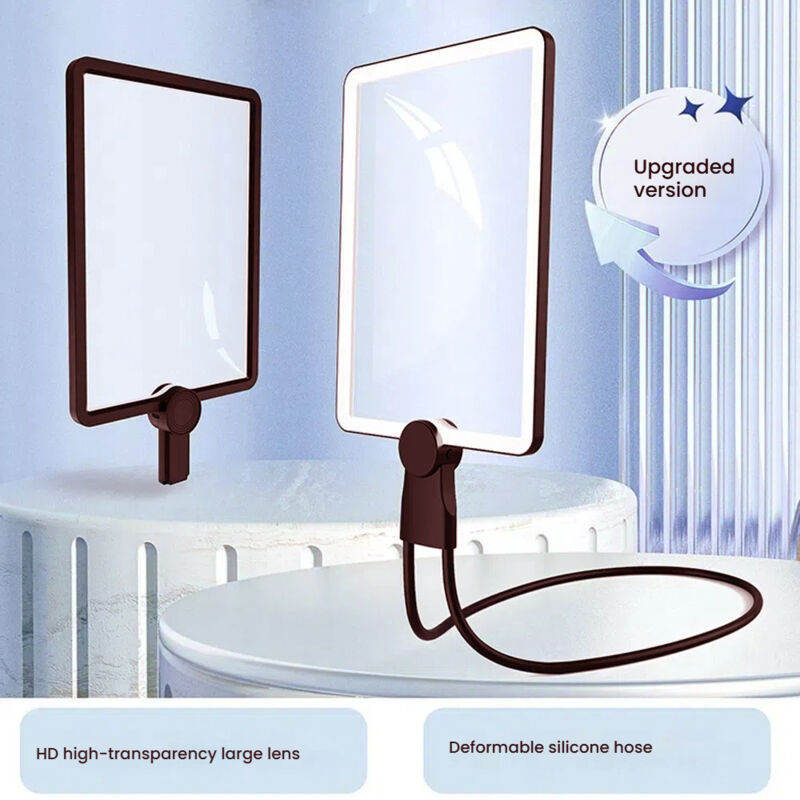 Loupe grossissante 5x avec lumière, loupe col de cygne flexible, lampe de lecture avec 50 led 24 x 17, loupe avec lumière, loupe enfant idéale pour