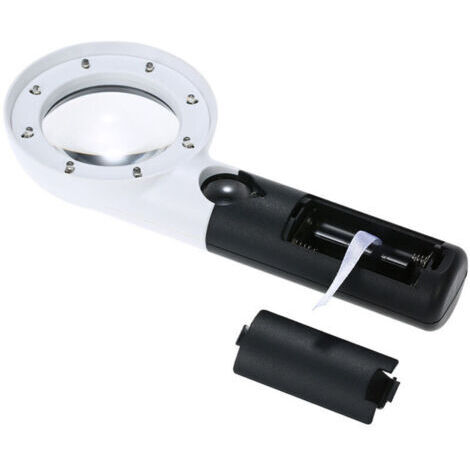 Loupe grossissante , Grande loupe de Poche avec lumière, loupe Lumineuse pour Lecture, Loisirs