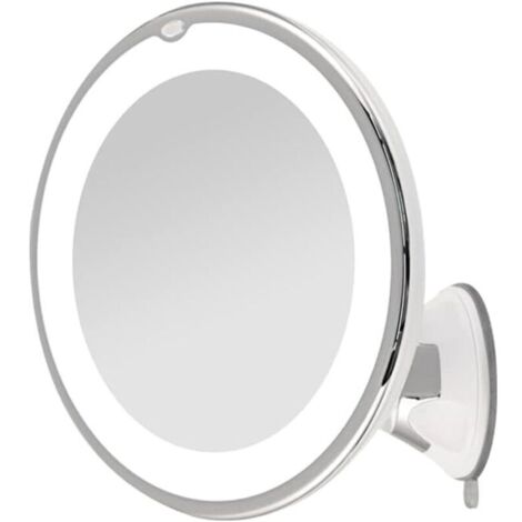 Loupe grossissante x10 avec lumière, LED et ventouse verrouillable Rotation à 360°.