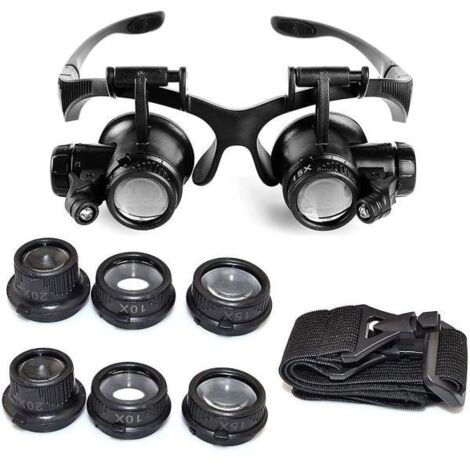Loupe LED réglable à grossissement 10x, 15x, 20x et 25x pour bijoutiers et horlogers - WELLNGS
