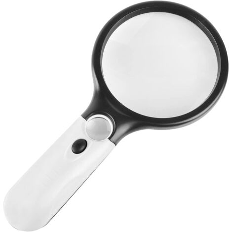 Loupe, loupe avec lumière 3X 45X, loupe de lecture