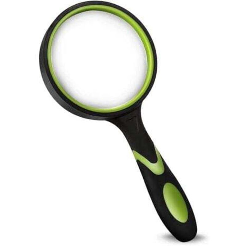 Loupe, loupe de lecture portative 10x pour personnes âgées et enfants avec poignée en caoutchouc antidérapante pour la lecture et les loisirs.