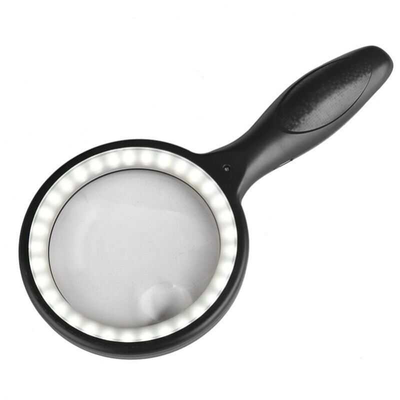 Loupe, Loupe Lecture 2X 13X La Loupe avec 33 lumières led Loupe led Loupe en Anglais - Méga Loupe De Lecture Une Loupe usb Rechargeable Loupe De