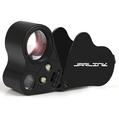 Loupe oculaire de bijoutier éclairée 30x 60x, pliable