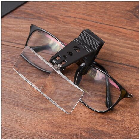 Loupe optique pliable à clip 1,5x/2,5x/3,5x avec 3 lentilles acryliques en L