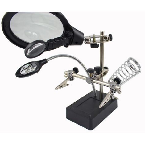 Loupe, pince de loupe résistante à l'usure, pratique, compacte et durable pour la fabrication de modèles de soudage électronique, la lecture, l'observation biologique