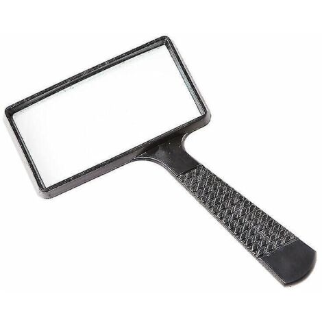 Loupe portable 10x, loupe rectangulaire, lentille en verre résistant aux rayures pour la lecture, les loisirs, la réparation et l'observation chez les personnes âgées.