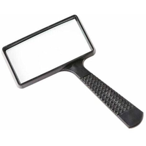 Loupe portable 10X, loupe rectangulaire, lentille en verre résistant aux rayures pour personnes âgées, lecture, loisirs, réparation, observation