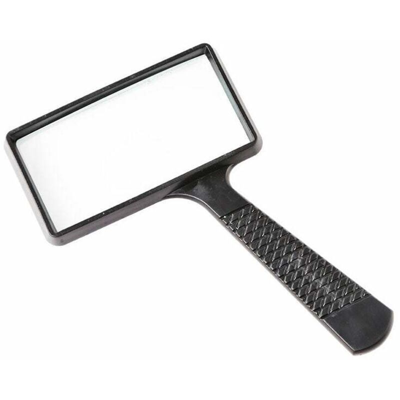 Loupe Portable 10X, Loupe Rectangulaire, Lentille en Verre Résistant aux Rayures pour les Personnes Âgées Lecture, Passe-Temps, Réparation,