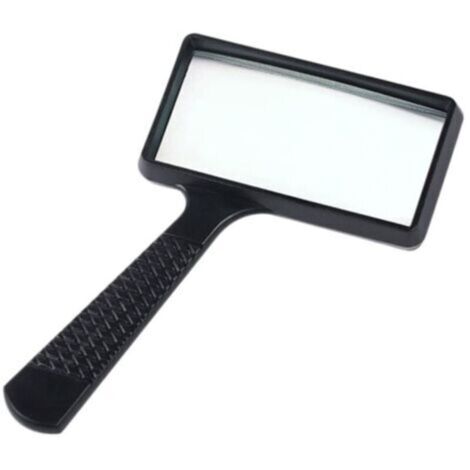 Loupe portable rectangulaire, lentille en verre résistant aux rayures, idéale pour la lecture, les loisirs, les réparations et l'observation. FLITI