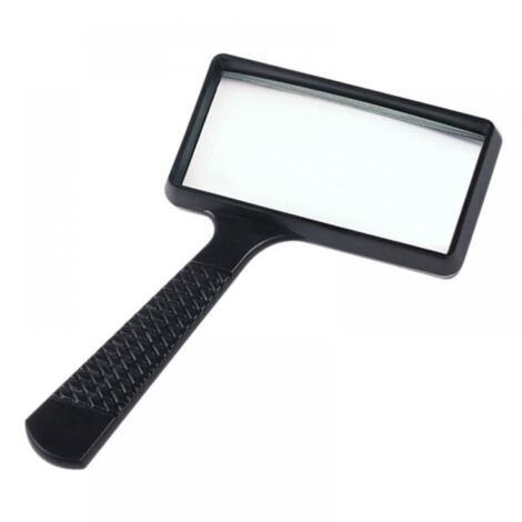 Loupe portative 10X, loupe rectangulaire 100 × 50 mm, lentille en verre résistant aux rayures, idéale pour la lecture, les loisirs, les réparations et l'observation.