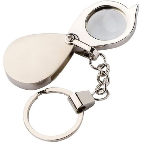 Loupe porte-clés 15x, loupe de poche portable, petite loupe pliable