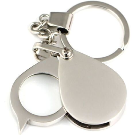 Loupe Porte-clés avec Mini loupe Pliable Pliable 10 x loupe de Lecture avec Porte-clés