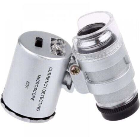 Loupe pour bijoux Mini loupe à éclairage UV LED 60x de 60x ABS