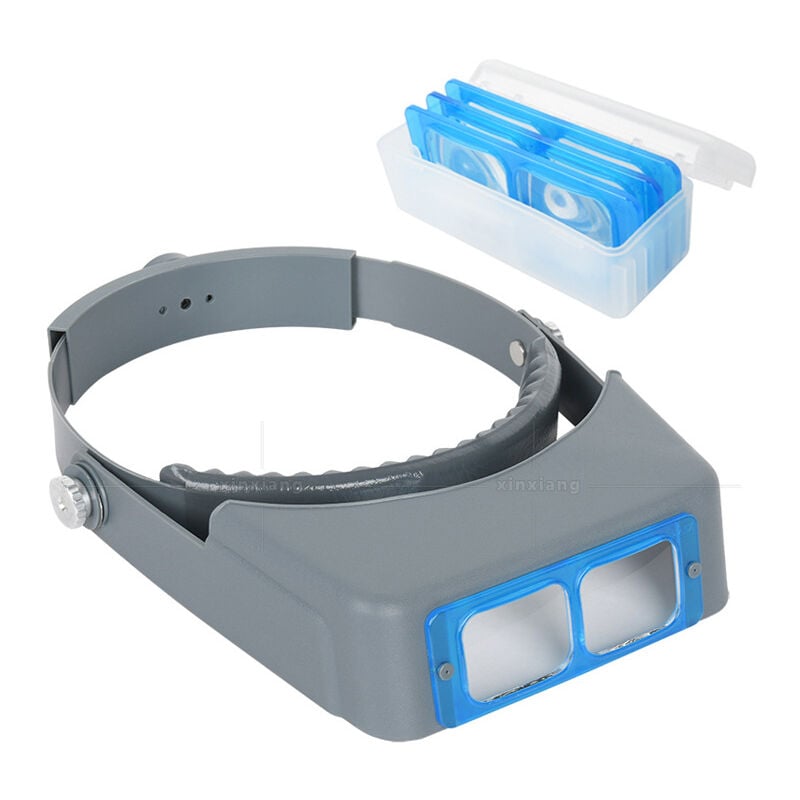 Serbia - Loupe serre-tête, loupe professionn à double objectif pour bijoux, loupe binoculaire en verre opitcal avec grossissement d'objectif-1,5X 2X