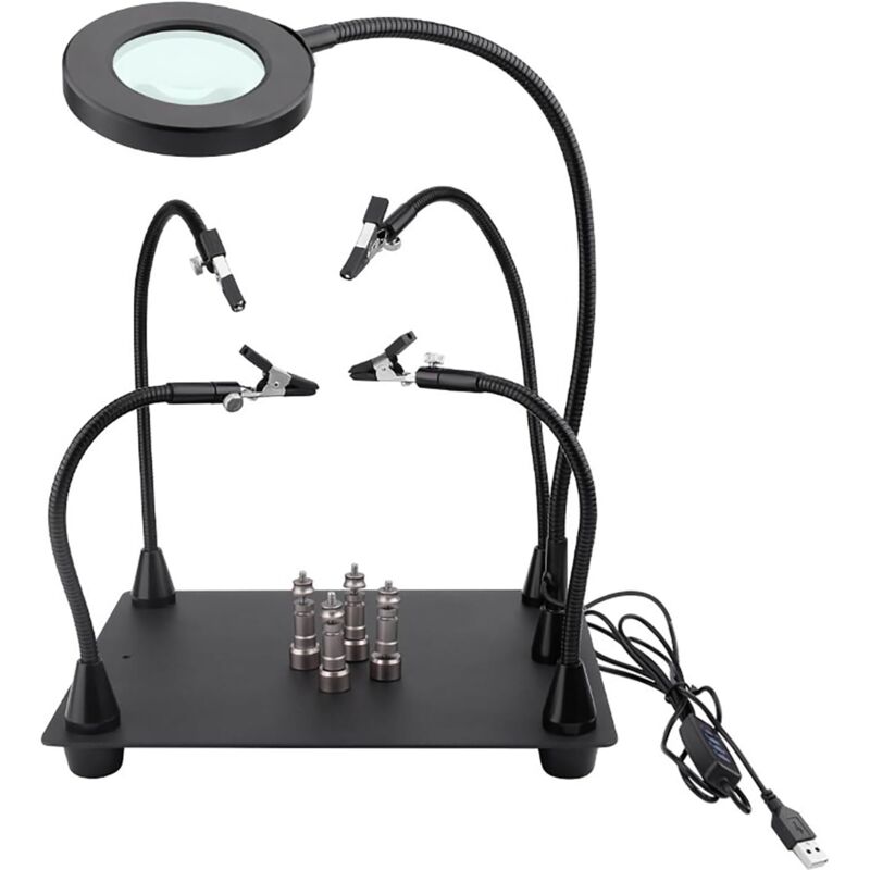Loupe Soudure,Troisieme Main Soudure,Troisieme Main,Avec Lampe Grossissante Led 6X,Table De Soudage Auxiliaire Avec 4 Bras Flexibles,Convient Pour La Loupe Soudure,Troisieme Main Soudure,Troisieme Main,Avec Lampe Grossissante Led 6X,Table De Soudage Auxiliaire Avec 4 Bras Flexibles,Convient Pour La