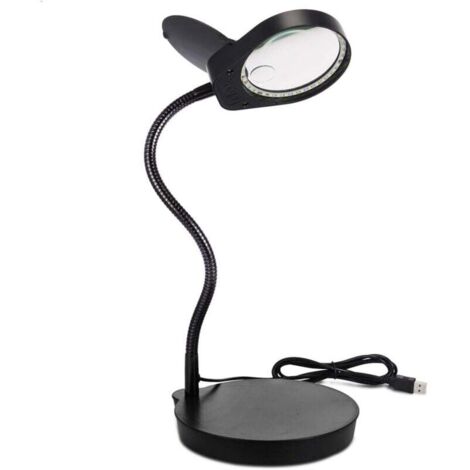 Loupe sur Pied,3X 10x Lampe loupe,loupe eclairante et Support, LED Lampe loupe sur Pied,pour la Lecture, Personnes âgées en Train de Lire, Les Loisirs, Le Bricolage [Classe énergétique A+]
